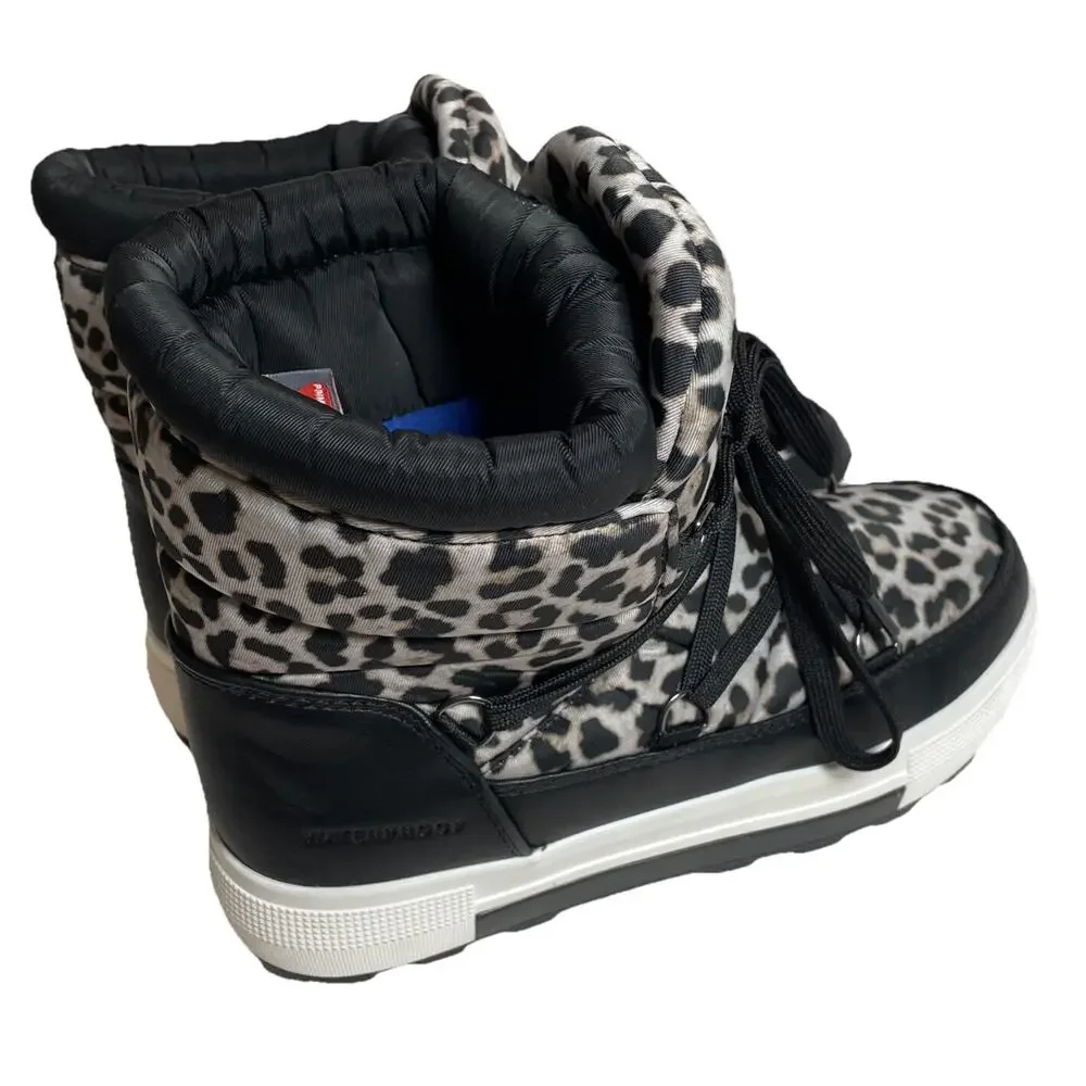 Cougar Shoes Wink Waterproof Nylon Leopard Boots Sz 6